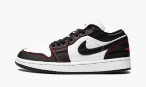 Nike AIr Jordan 1 Low SE UTL 'White / Black / Red' Skor Dam Vita Svarta Röda | 834-DEBTLC