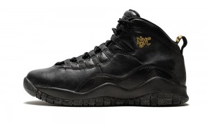 Nike Air Jordan 10 Retro BG 'NYC' Skor Barn Svarta Grå | 583-AJEXVI