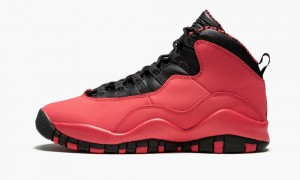 Nike Air Jordan 10 Retro (GS) 'Fusion Red' Skor Barn Röda Svarta Orange | 710-IZQYBM