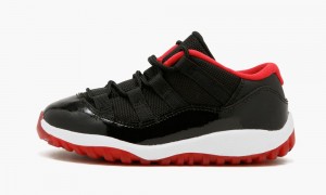 Nike Air Jordan 11 Low BT Skor Barn Svarta Röda Vita | 127-ZVSDFY