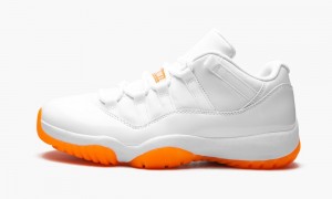 Nike Air Jordan 11 Low 'Bright Citrus' Skor Dam Vita Ljusorange | 725-MOHWXN