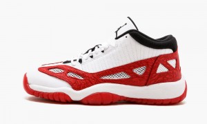 Nike Air Jordan 11 Retro Low IE BG Skor Barn Vita Röda Svarta | 086-AMTPGB