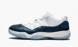 Nike Air Jordan 11 Retro Low LE 'Blue Snakeskin' Skor Herr Vita Svarta Marinblå | 169-XQSDJC