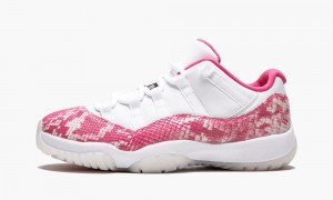 Nike Air Jordan 11 Retro Low 'Pink Snakeskin' Skor Dam Vita Svarta Rosa | 375-QZTMYR