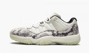 Nike Air Jordan 11 Retro Low 'Snakeskin Light Bone' Skor Herr Ljusbeige Röda Svarta | 904-SQIEGP