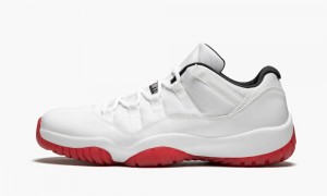 Nike Air Jordan 11 Retro Low 'White/Varsity Red' Skor Herr Vita Röda Svarta | 356-SBGUWM