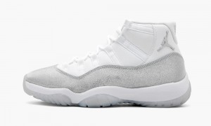 Nike Air Jordan 11 Retro 'METALLIC SILVER' Skor Dam Vita Metal Silver | 375-EODGPY