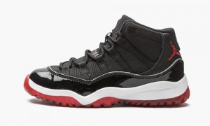 Nike Air Jordan 11 Retro (PS) 'Bred' Skor Barn Svarta Röda Vita | 679-YMCHZE