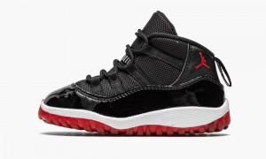 Nike Air Jordan 11 Retro (TD) 'Bred' Skor Barn Svarta Röda Vita | 386-ERODTS