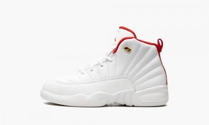 Nike Air Jordan 12 PS 'FIBA' Skor Barn Vita Röda Metal | 195-JFEZYH