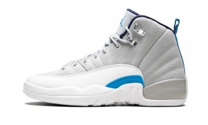 Nike Air Jordan 12 Retro BG 'UNC' Skor Barn Grå Vita | 805-CFBWDI