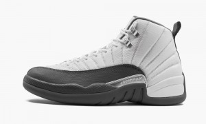 Nike Air Jordan 12 Retro 'Dark Grey' Skor Herr Vita Mörkgrå Röda | 250-EMJRSZ