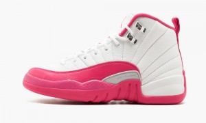 Nike Air Jordan 12 Retro GG 'Valentine's Day' Skor Barn Vita Rosa Silver | 876-DJNOUK