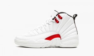 Nike Air Jordan 12 Retro GS 'Twist' Skor Barn Vita Svarta Röda | 913-FDKUOE