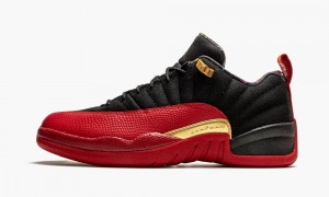 Nike Air Jordan 12 Retro Low SE 'Super Bowl LV' Skor Herr Svarta Röda | 352-RULNQV