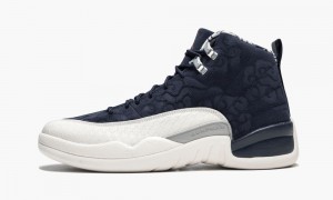 Nike Air Jordan 12 Retro PRM 'International Flight' Skor Herr Marinblå Vita Röda | 625-LTAWPF