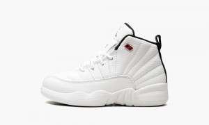 Nike Air Jordan 12 Retro (PS) 'Twist' Skor Barn Vita Svarta Röda | 805-YNHWVQ