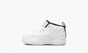 Nike Air Jordan 12 Retro (TD) 'Twist' Skor Barn Vita Svarta Röda | 746-PSVRMW