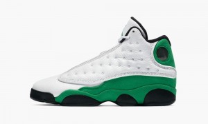 Nike Air Jordan 13 Retro (GS) 'Lucky Green' Skor Barn Vita Gröna Svarta | 831-KOSXQP