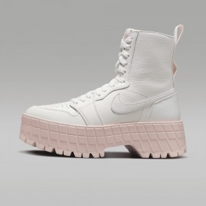 Nike Air Jordan 1 Brooklyn Stövlar Dam Vita Rosa | 019-VGSMRQ