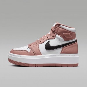 Nike Air Jordan 1 Elevate High Skor Dam Rosa Vita | 438-PAVUQG