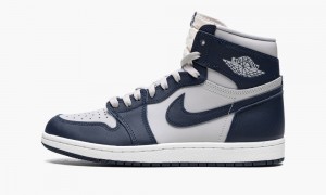 Nike Air Jordan 1 High 85 'Georgetown' Skor Herr Marinblå Vita | 681-SNRWPI