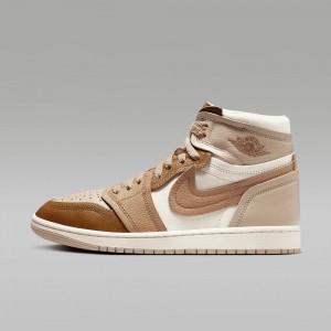 Nike Air Jordan 1 High Method of Make Skor Dam Khaki | 416-SPTNIZ