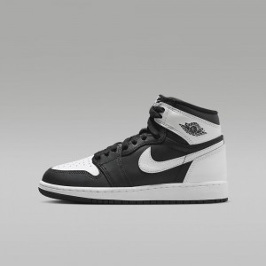 Nike Air Jordan 1 High OG "Black & White" Skor Barn Svarta Vita | 134-KVMIUL