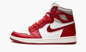 Nike Air Jordan 1 High OG 'Newstalgia' Skor Dam Vita Rosa Röda | 394-OYMBAK