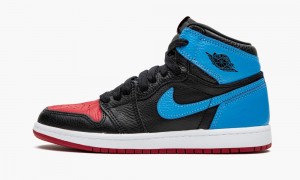 Nike Air Jordan 1 High OG (PS) 'UNC to Chicago' Skor Barn Svarta Blå | 079-BWSGPF