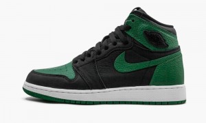 Nike Air Jordan 1 High Retro GS 'Pine Green Black' Skor Barn Svarta Mörkgröna Vita Röda | 571-TAIWSY