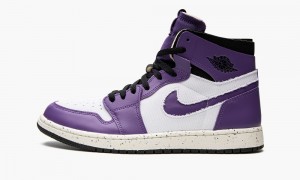 Nike Air Jordan 1 High Zoom Air CMFT 'Crater Purple' Skor Herr Vita Lila Svarta | 573-NJEIZF