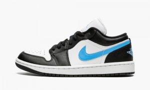 Nike Air Jordan 1 Low 'Black / University Blue' Skor Dam Svarta Blå Vita | 264-JYCQDV