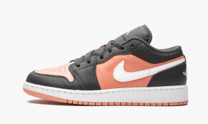 Nike Air Jordan 1 Low GS 'Pink Quartz' Skor Barn Svarta Rosa | 739-EOKSBZ