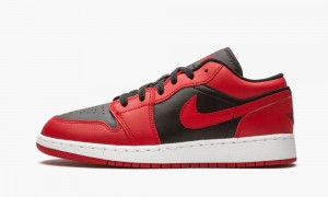 Nike Air Jordan 1 Low (GS) 'Reverse Bred' Skor Barn Röda Svarta Vita | 756-MJPFGZ