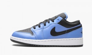 Nike Air Jordan 1 Low GS 'University Blue / Black' Skor Barn Blå Svarta Vita | 381-QYWOCF