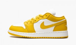 Nike Air Jordan 1 Low GS 'White / Pollen' Skor Barn Gula Vita Senapsgult | 278-YWICAV