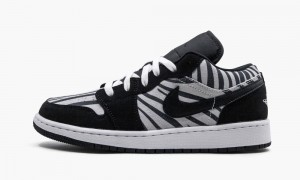 Nike Air Jordan 1 Low GS 'Zebra' Skor Barn Svarta Vita | 197-HWRIVE