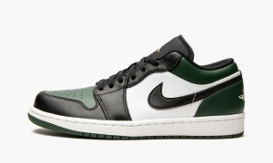 Nike Air Jordan 1 Low 'Green Tå' Skor Herr Gröna Vita Svarta | 301-GUQKJM