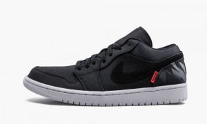 Nike Air Jordan 1 Low PSG 'PSG - Paris Saint Germain' Skor Herr Svarta Mörkgrå | 387-WOGLKJ