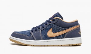 Nike Air Jordan 1 Low SE 'Denim' Skor Herr Marinblå | 504-XWEGFT