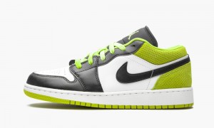 Nike Air Jordan 1 Low SE (GS) 'Black Cyber' Skor Barn Svarta Vita | 687-CKUZQF