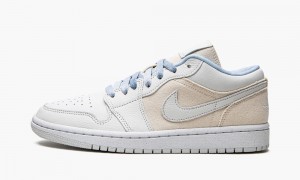 Nike Air Jordan 1 Low SE 'Grey cream' Skor Dam Vita Blå | 042-YSXKNF