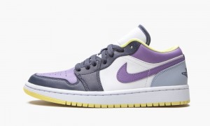 Nike Air Jordan 1 Low SE 'Mismatched Purple / Magenta' Skor Dam Blå Vita | 147-GPHUTV