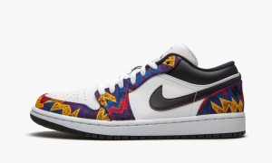 Nike Air Jordan 1 Low SE 'Nothing But Net' Skor Herr Vita Mörkobsidian Röda | 528-SITDVW