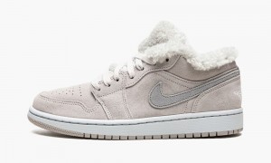 Nike Air Jordan 1 Low SE 'Sherpa Fleece' Skor Dam Grå Vita | 395-EICWHG