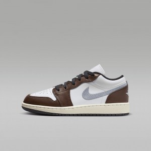 Nike Air Jordan 1 Low SE Skor Barn Vita Choklad | 183-KEHZWT