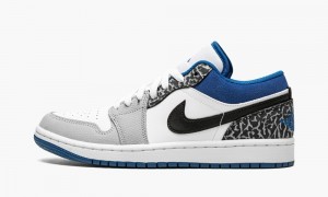 Nike Air Jordan 1 Low SE 'True Blue' Skor Herr Vita Blå Svarta | 036-ADVGIQ