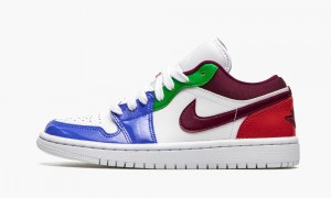 Nike Air Jordan 1 Low SE 'White / Multicolor' Skor Dam Vita Mörk | 508-NJSWAG