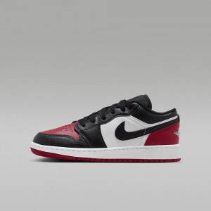 Nike Air Jordan 1 Low Skor Barn Röda Svarta Vita | 902-AQJTLY